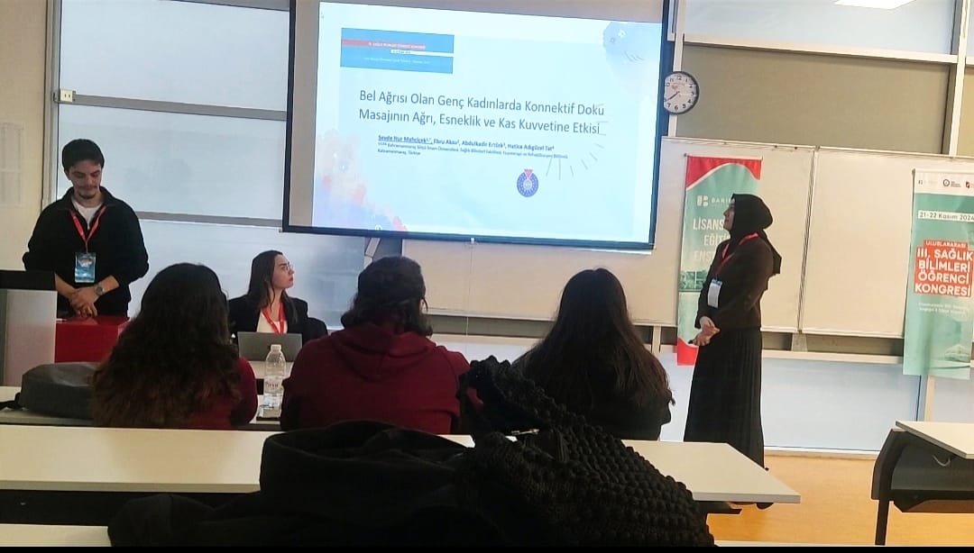 Uluslararası III. Sağlık Bilimleri Öğrenci Kongresi’nde sözel bildiri 